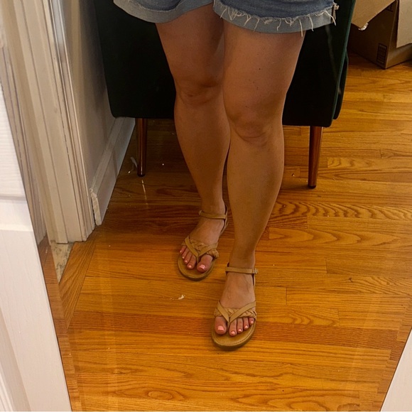 Tom’s Lexie Strappy Sandals, Braided Leather, Tan, Size 7.5 - Picture 3 of 7